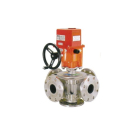 5-way motorized valve flange end