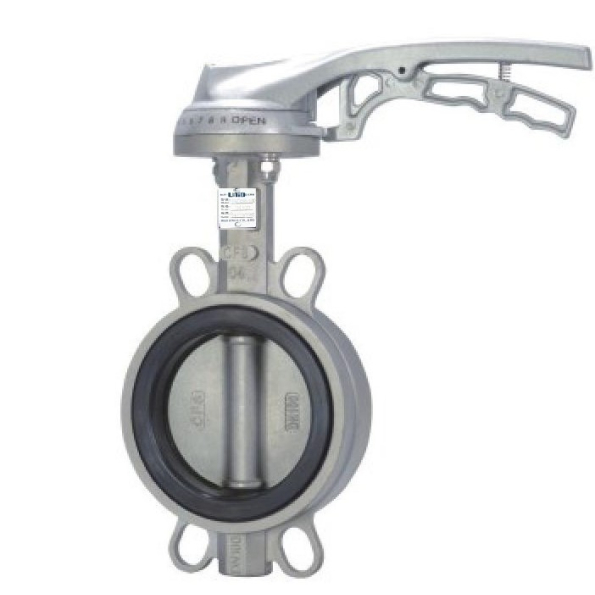SS lever wafer butterfly valve