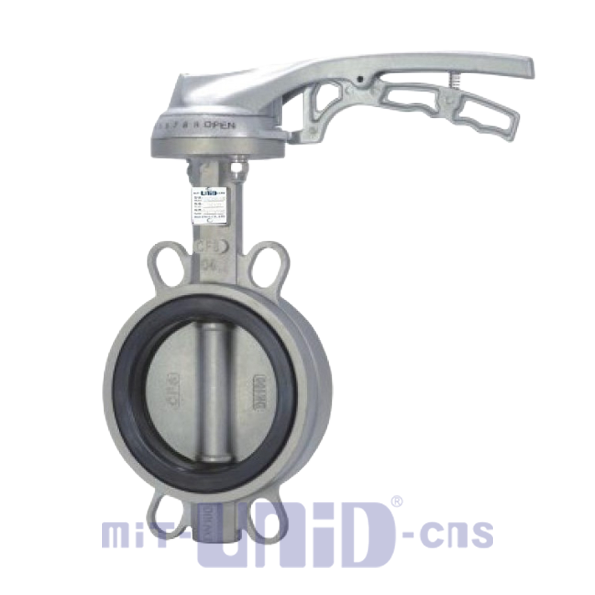 SS lever wafer butterfly valve