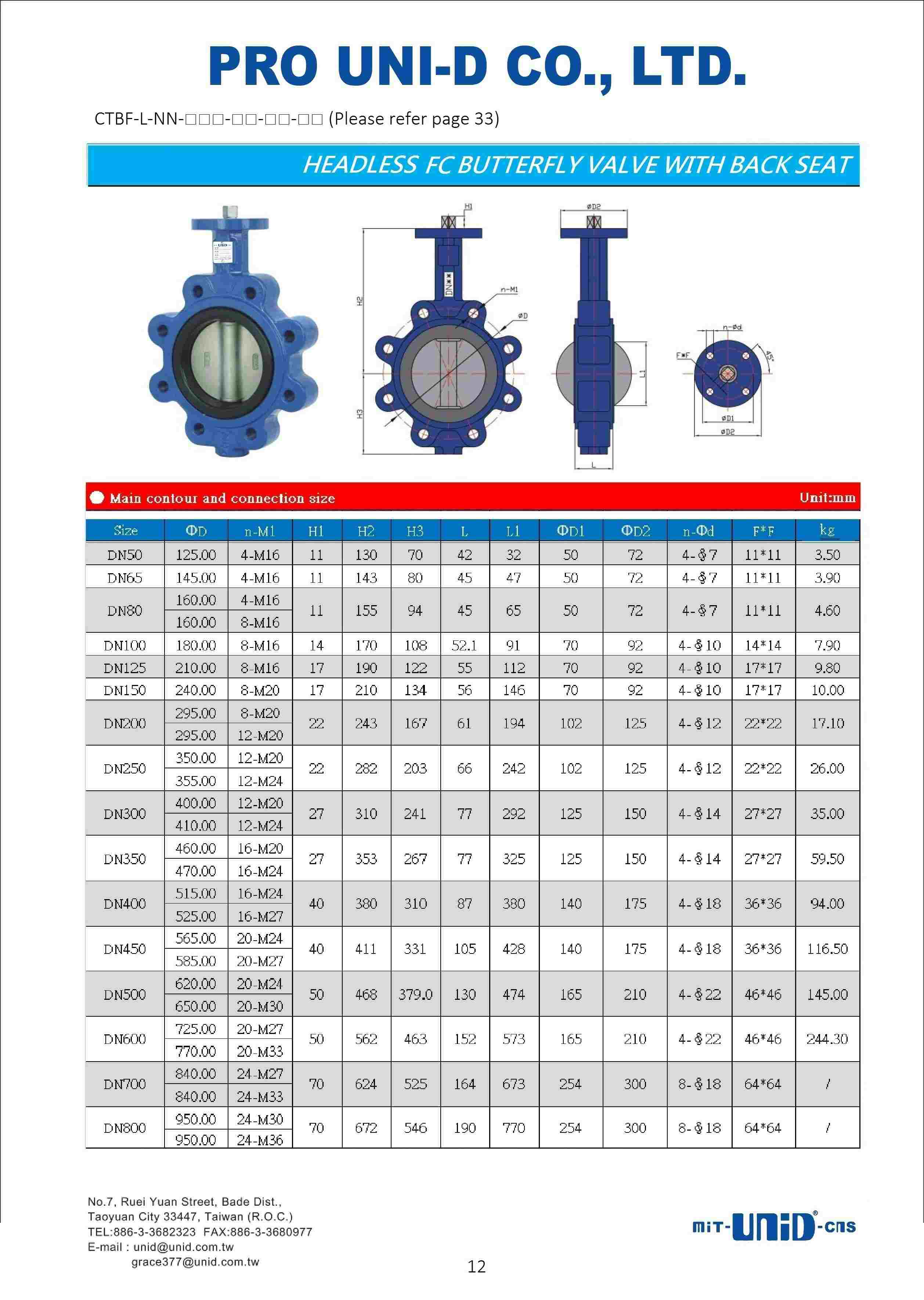 FCD lug butterfly valve