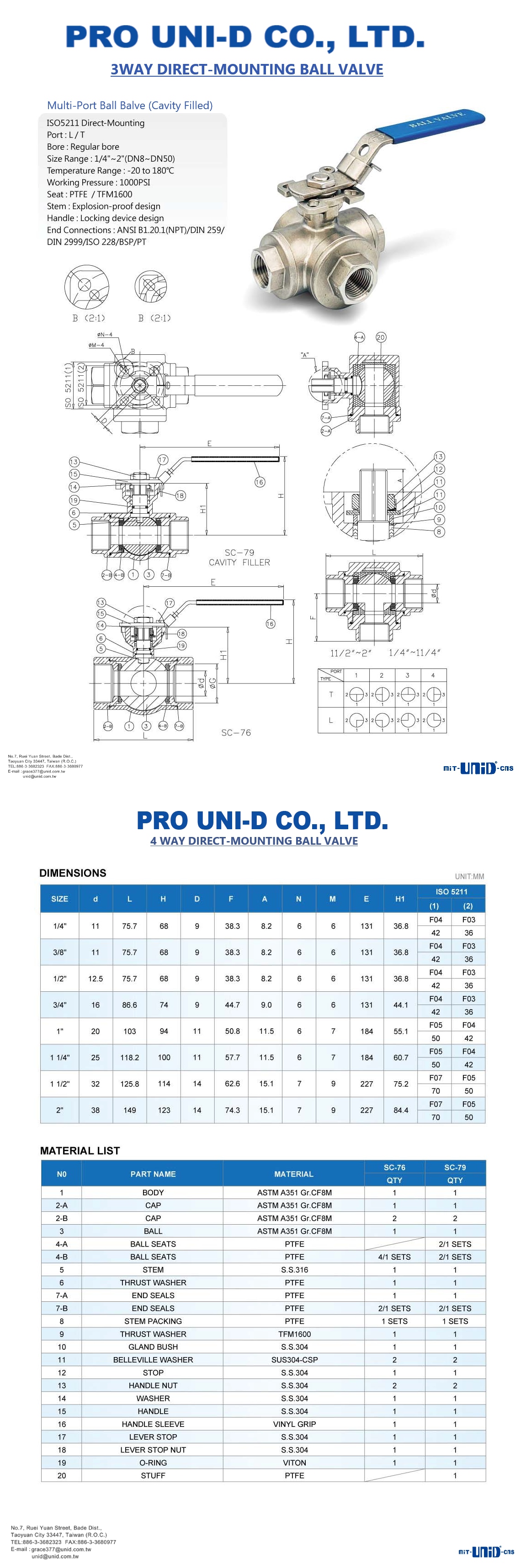 3-way ball valve